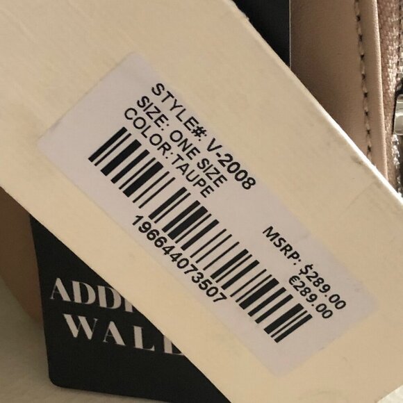 NEW VALENTINO Orlandi Vegan Leather Shoulder Crossbody Bag with Wallet Taupe - Picture 13 of 13